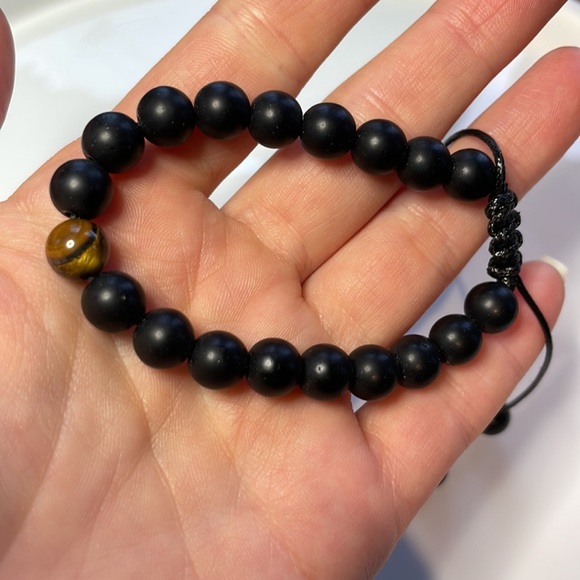 Bracelet Set - Tiger’s Eye and Matte Onyx - Picture 3 of 3